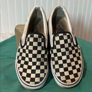 Vans Checkerboard Slip-On Sneakers - SZ: M 6.5 - W 8